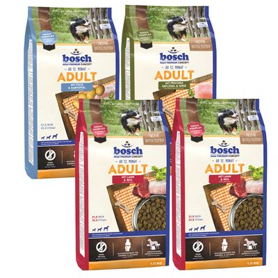 4 x 1 kg bosch Adult im gemischten Paket zum Sonderpreis!