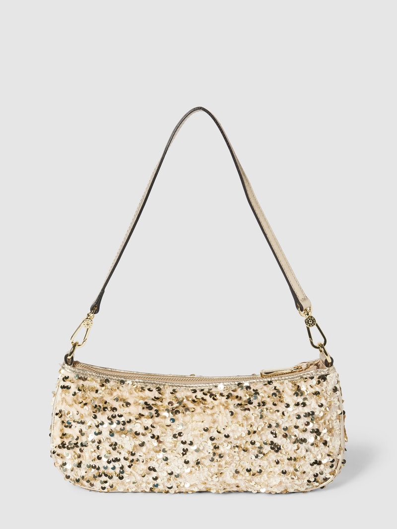 Handtasche mit Paillettenbesatz Modell 'Virginia' in gold