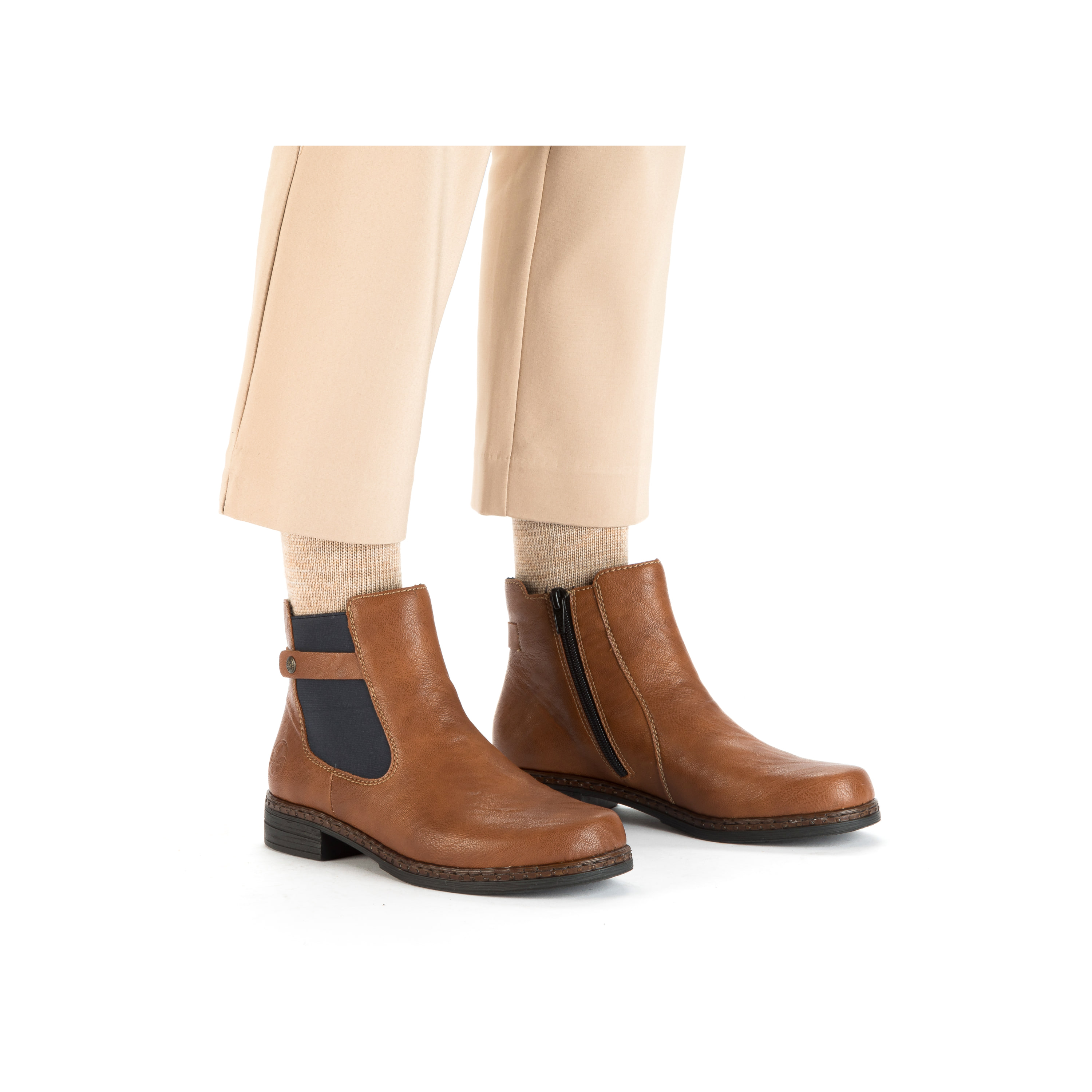 Rieker Damen Chelsea Boots fuchsbraun
