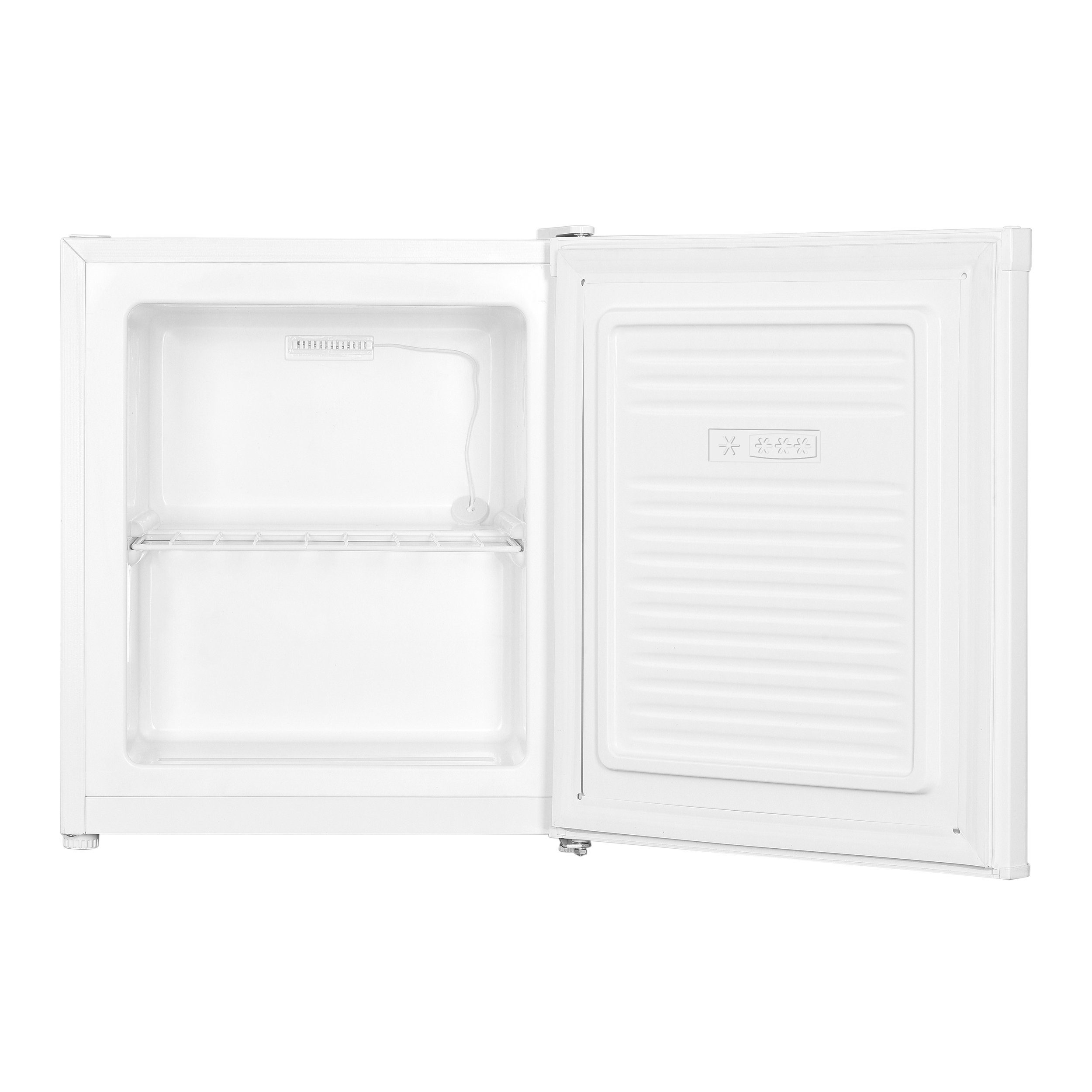 homeX Gefrierschrank FM1015-W, 51 cm hoch, 44 cm breit, Mini-Gefrierschrank, Gefrierbox, 33 L Nutzinhalt, klein, weiß