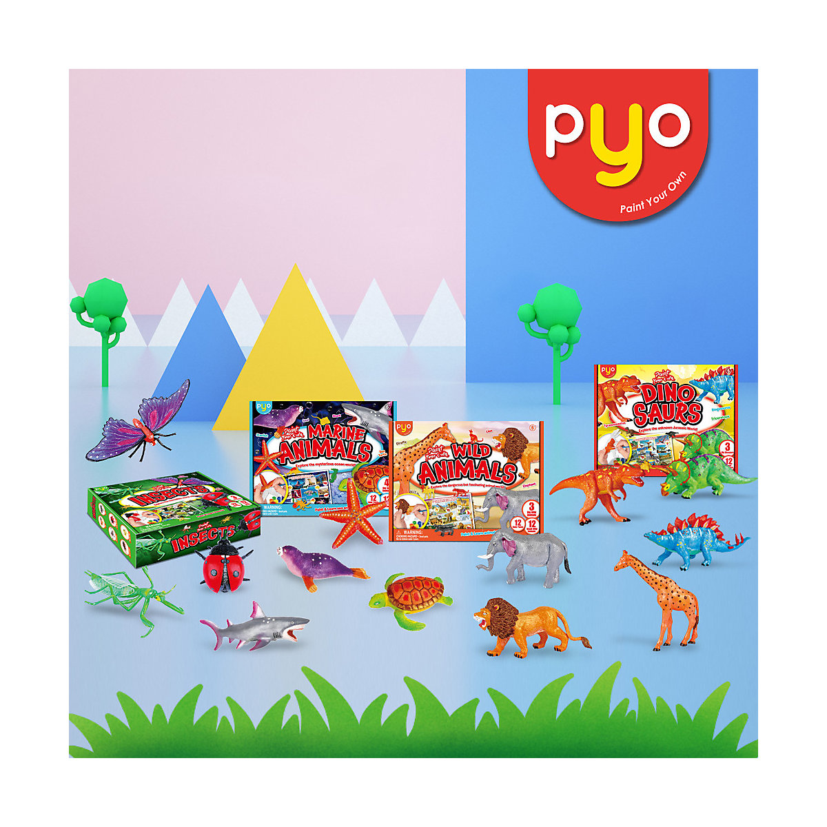 Dinosaurier-Färbeset DIY-Graffiti-gemaltes Spielzeug für Kinder