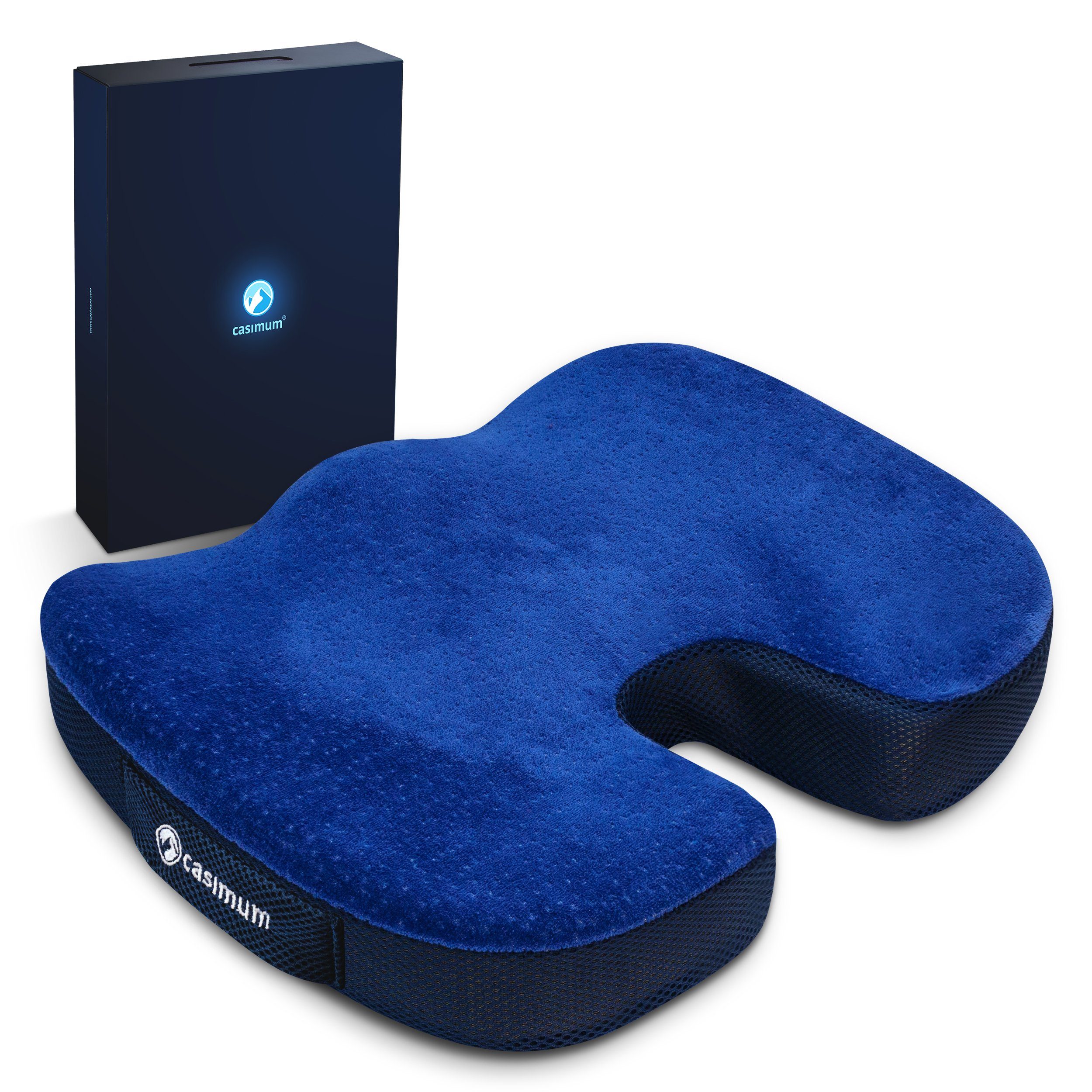 casimum Steißbeinkissen Ergonomisches Sitzkissen, Sitzkissen für Bürostuhl, Home Office Stuhlkissen, 45x33x7cm