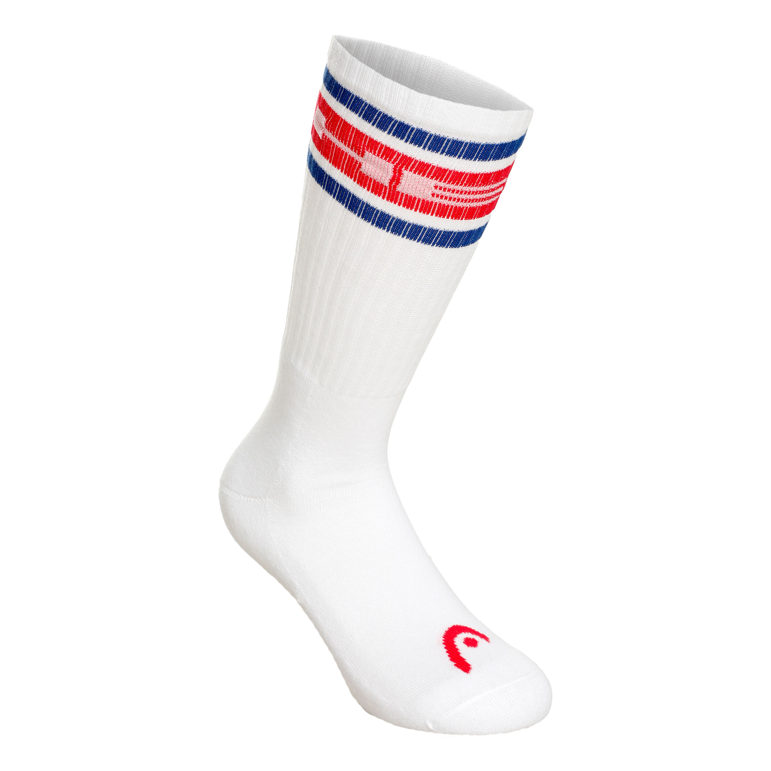 Long Tennissocken - Weiß, Rot