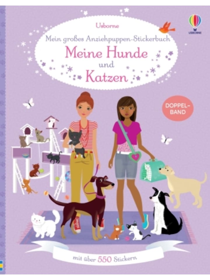 Usborn Buch - Mein großes Anziehpuppen-Stickerbuch: Meine Hunde und Katzen günstig kaufen onesize