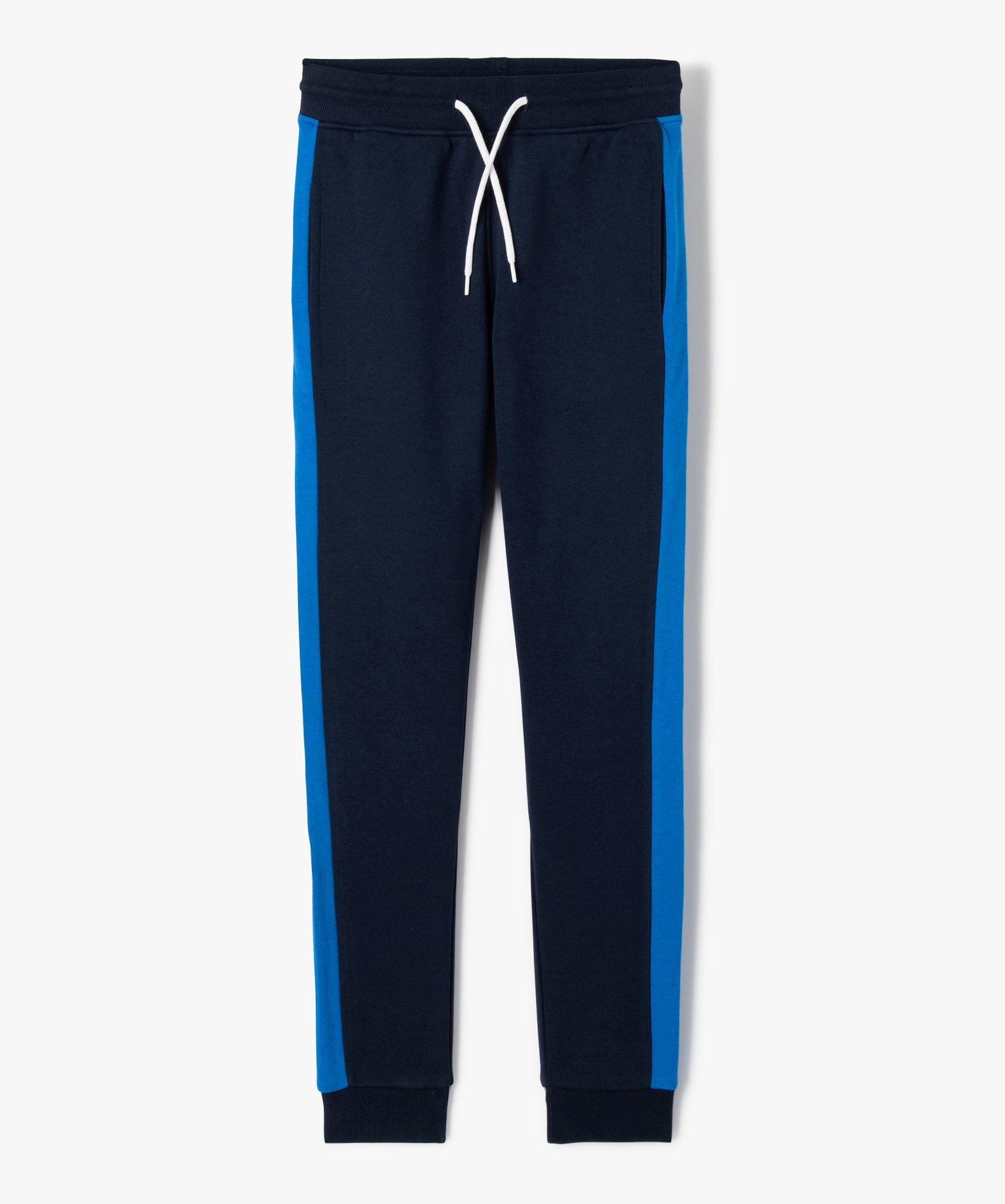 Pantalon de jogging avec bandes contrastantes Garçon marine | GEMO