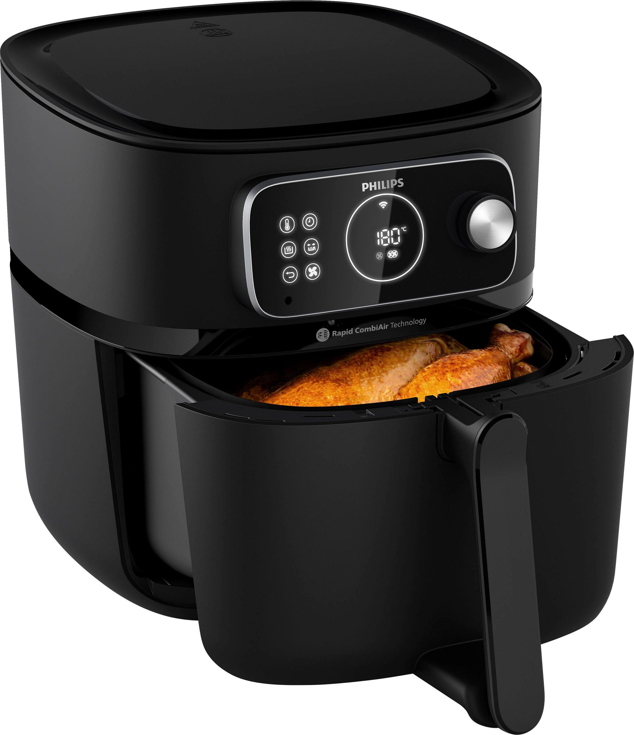 Philips Heißluftfritteuse Airfryer XXL HD9875/90, 2000 W, mit WiFi Konnektivität, 30 AutoCook Programmen und Warmhaltefunktion