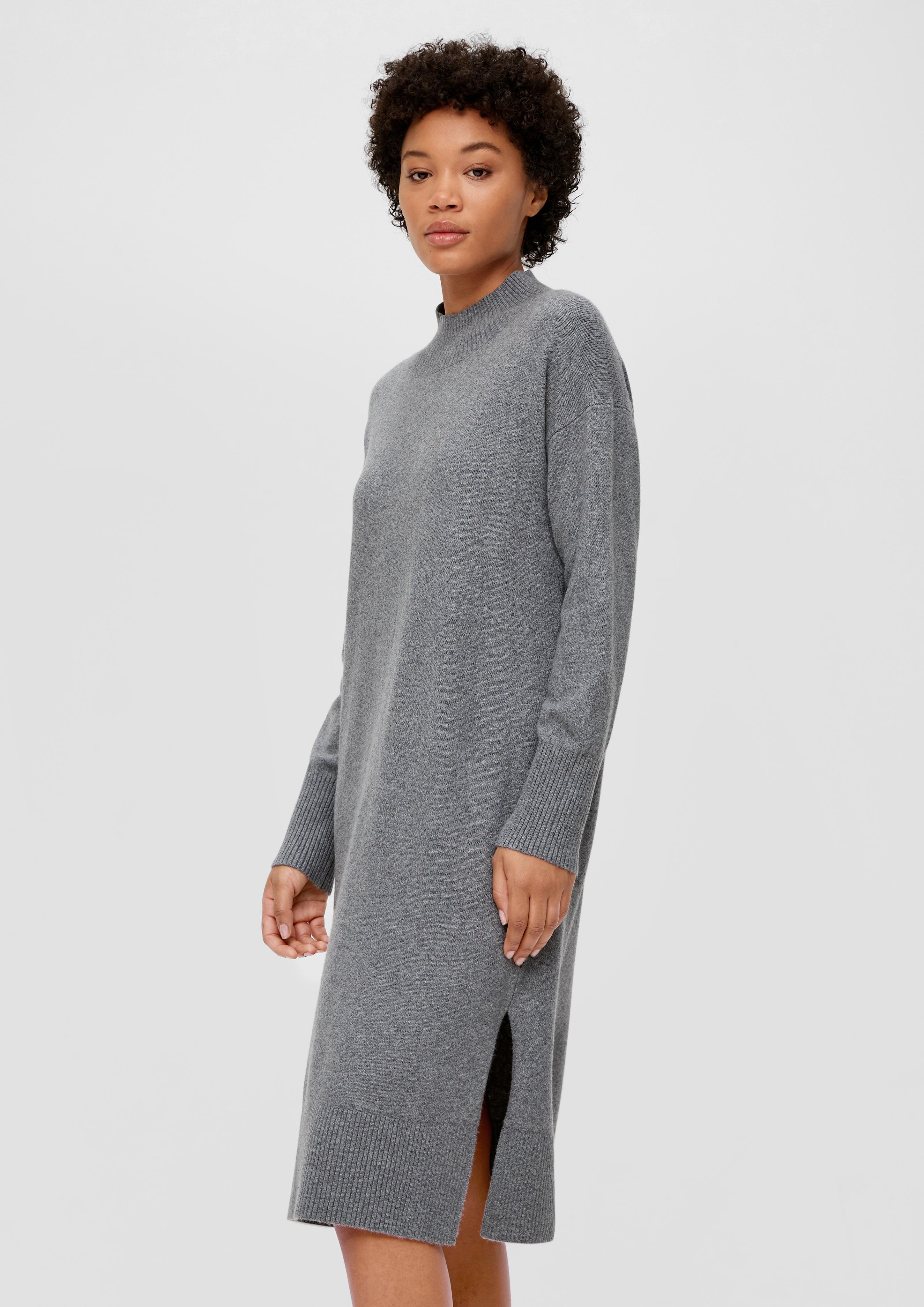 Strickkleid mit Kragenschlitz  2141803-9730