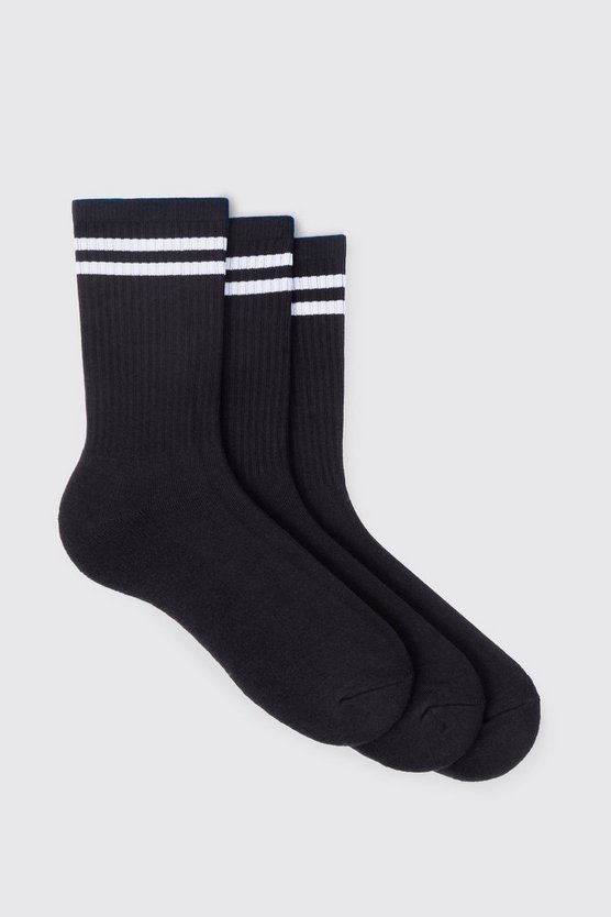 3er-Pack Sport-Socken mit Streifen
