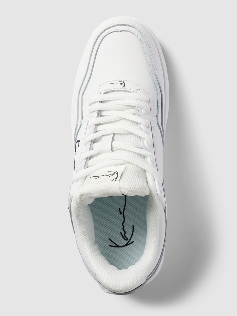 Sneaker mit Label-Stitching in weiss