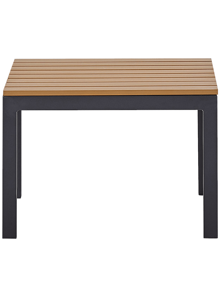 Beliani 3-tlg Lounge Set PIENZA in Grau/Schwarz/Heller Holzfarbton günstig kaufen onesize