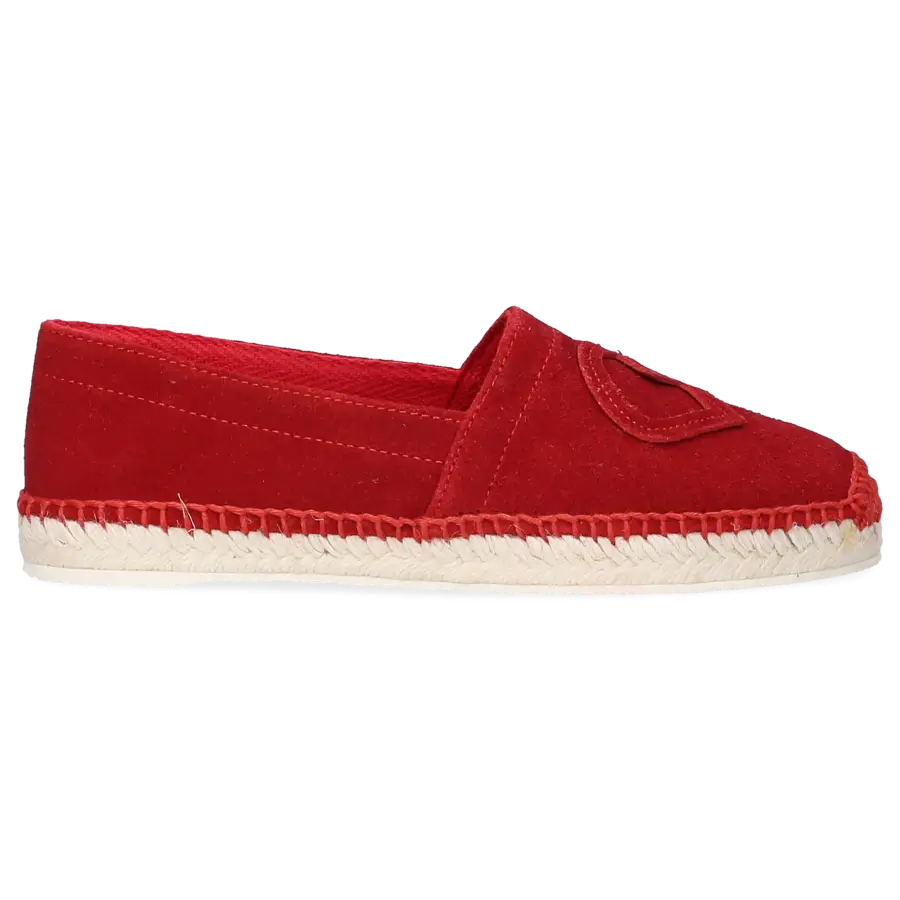 Dsquared2 - Halbschuhe Kalbsleder Veloursleder Logo rot - rot