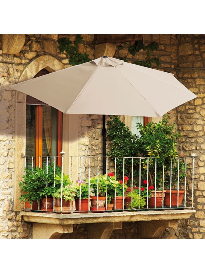 EASYmaxx Sonnenschirm halbrund beige mit UV-Schutz günstig kaufen onesize