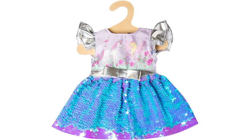 Heless - Kleid Fee und Einhorn mit Wendepailletten und silberner Krone