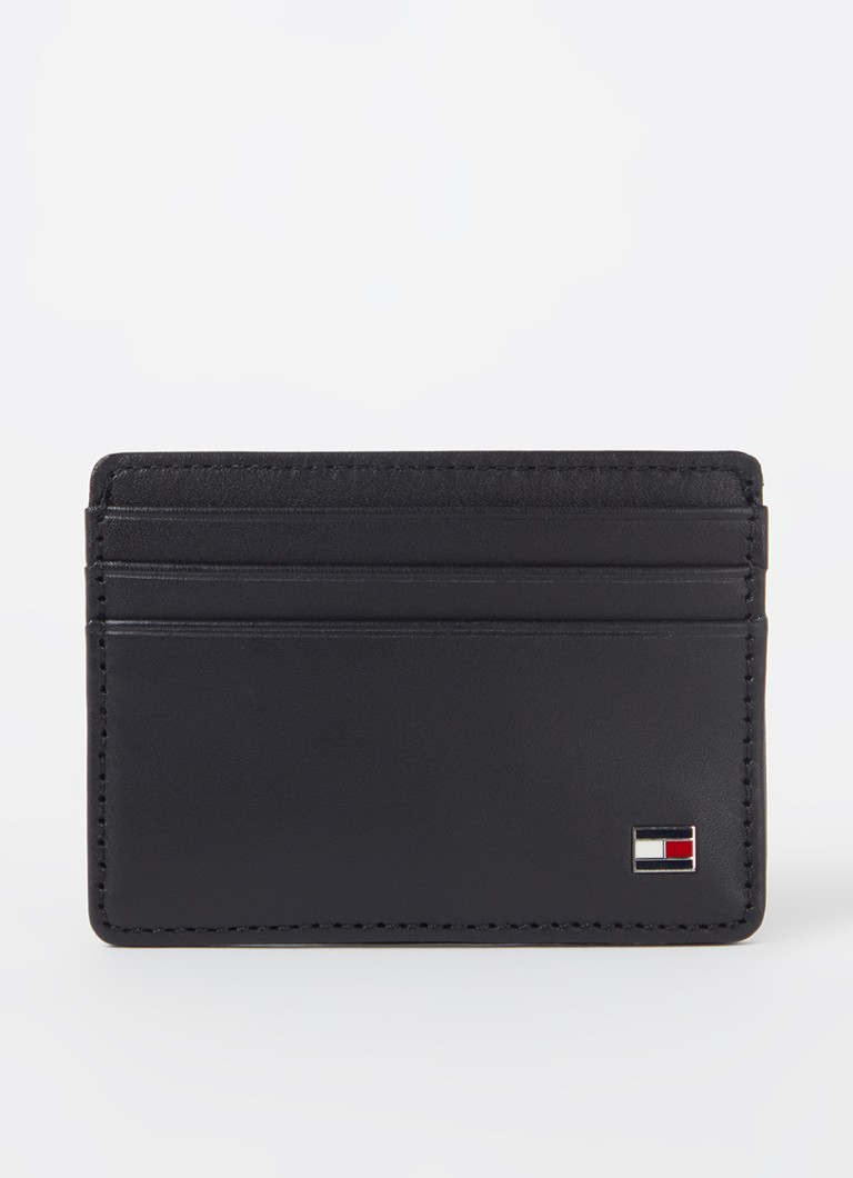 Portofel din piele cu logo Tommy Hilfiger Eton pentru carduri