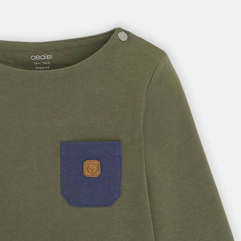 T-shirt maille uni (lot de 3) vert bébé garçon