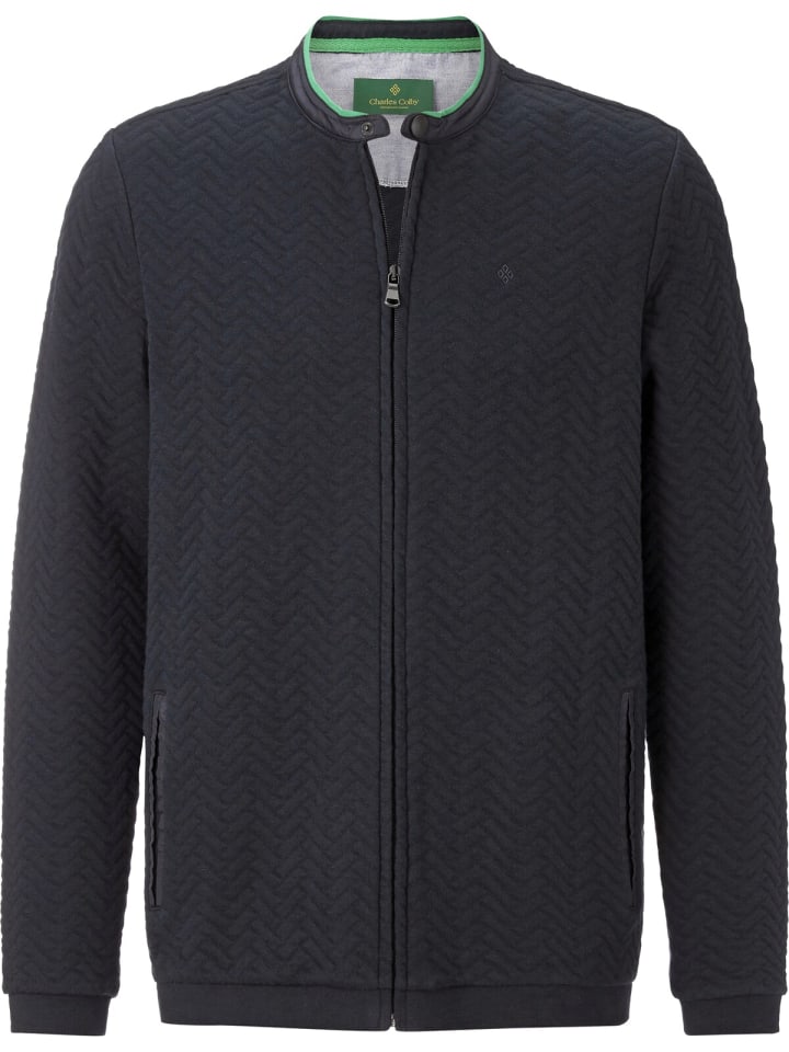 Charles Colby Sweatjacke ANNTHONY in dunkelblau günstig kaufen 3XL