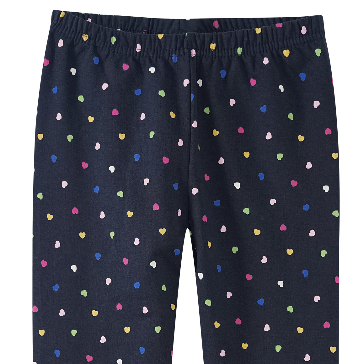 Mädchen Sweatleggings mit bunten Herzchen