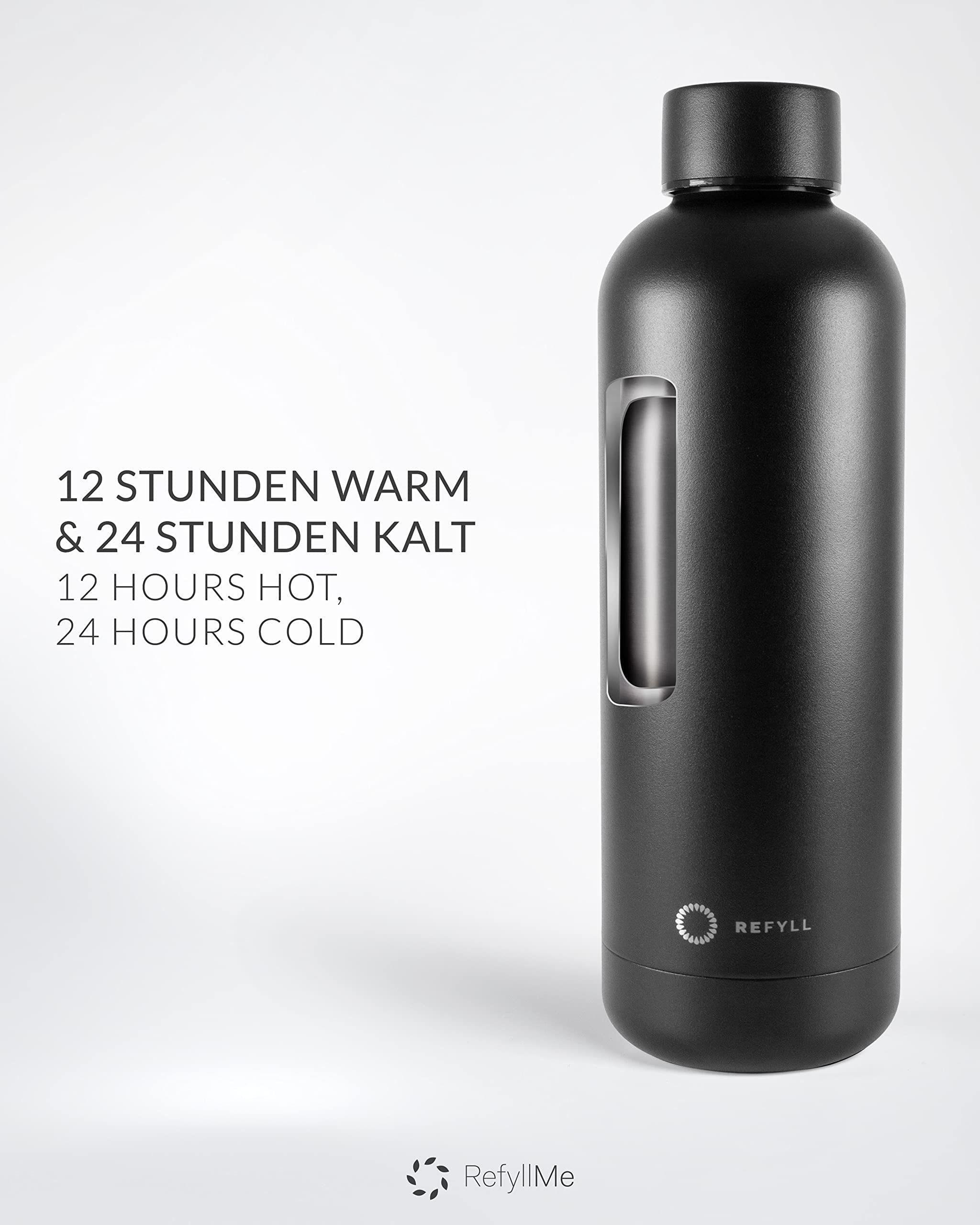 REFYLL Thermoflasche Trinkflasche Edelstahl 