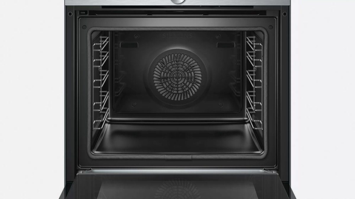 SIEMENS Dampfbackofen Siemens HR675GBS1 iQ700 Dampfbackofen 71L mit Grill, mit 1-fach-Teleskopauszug, Pyrolyse + Hydrolytisch