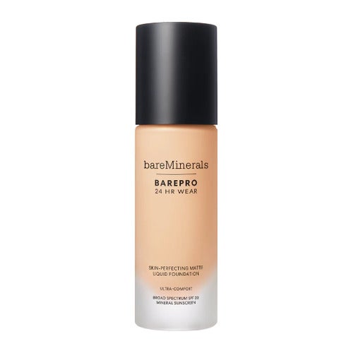 „BareMinerals BarePro 24HR Wear Matte“ skystas makiažo pagrindas SPF 20 Fair 10 Neutral 30 ml