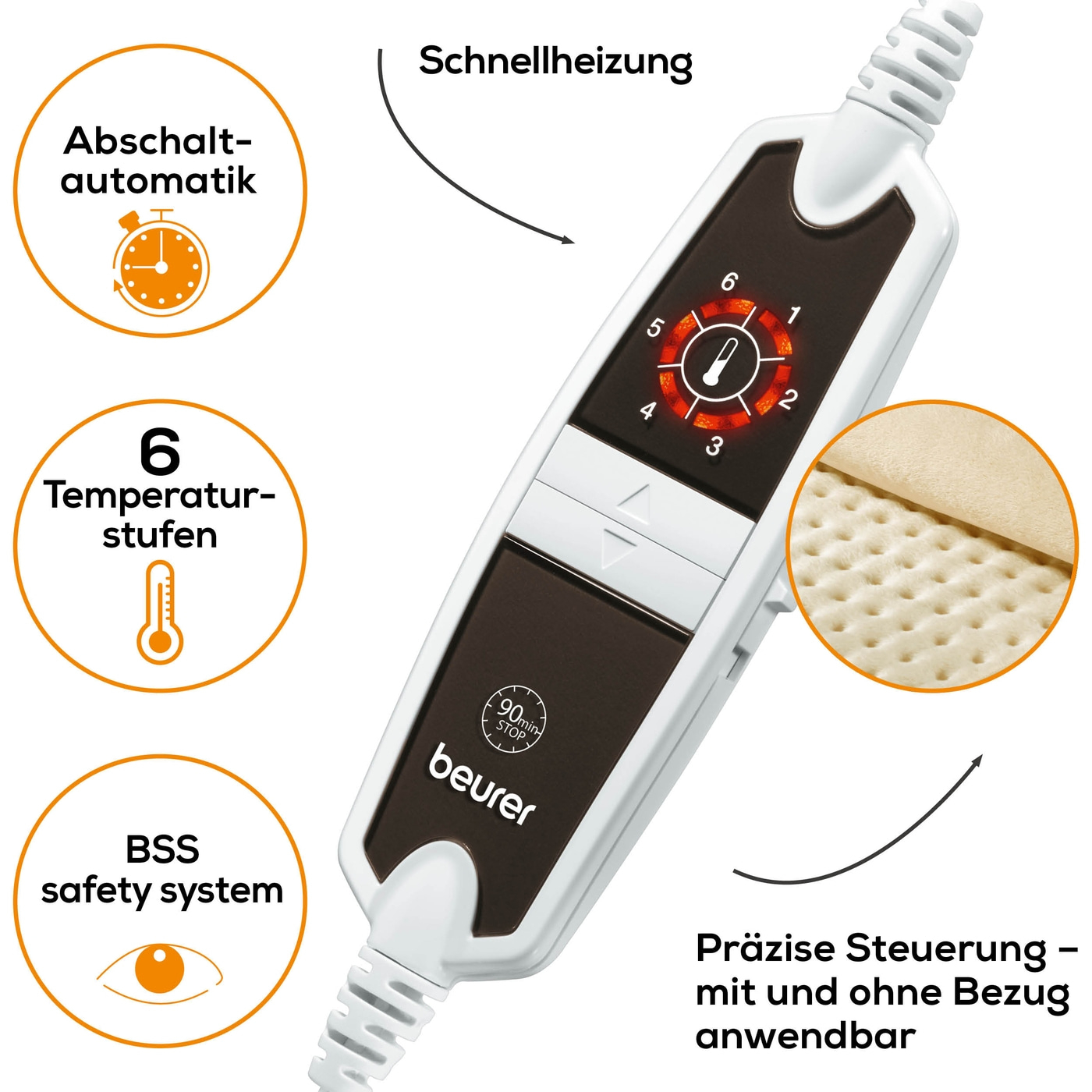 Beurer Rücken-/Nacken-Heizkissen HK 58 Cosy-Heizkissen für Nacken & Rücken mit praktischer Befestigung