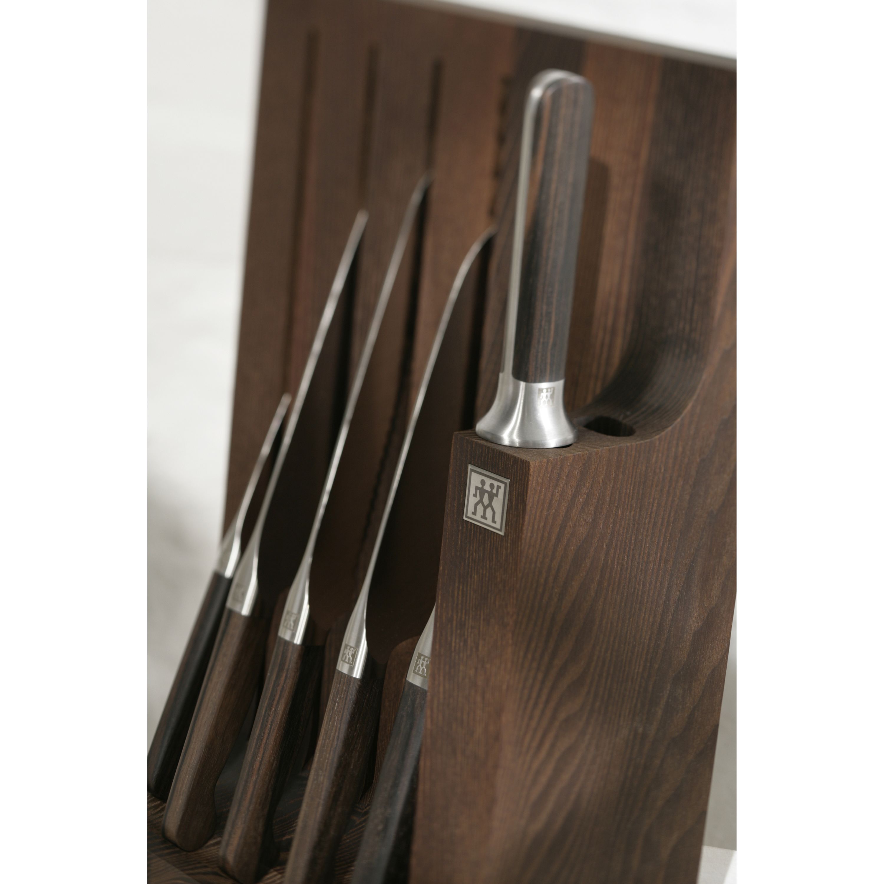 Messerblock, leer, 7, Braun