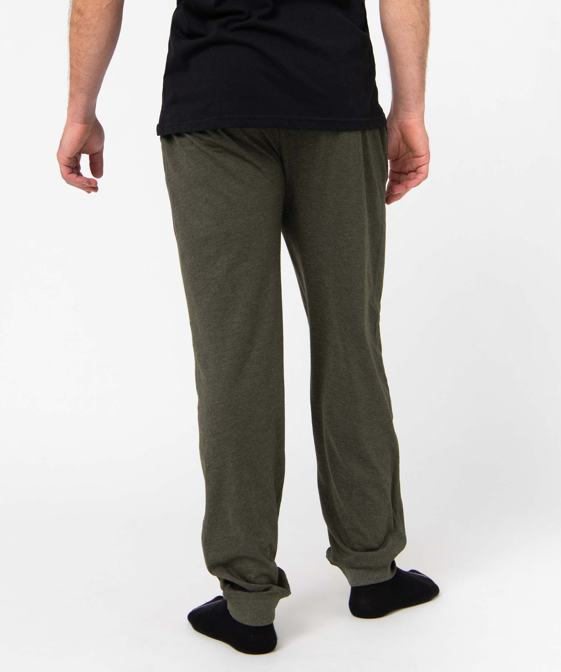 Pantalon de pyjama homme en jersey à taille élastique kaki | GEMO