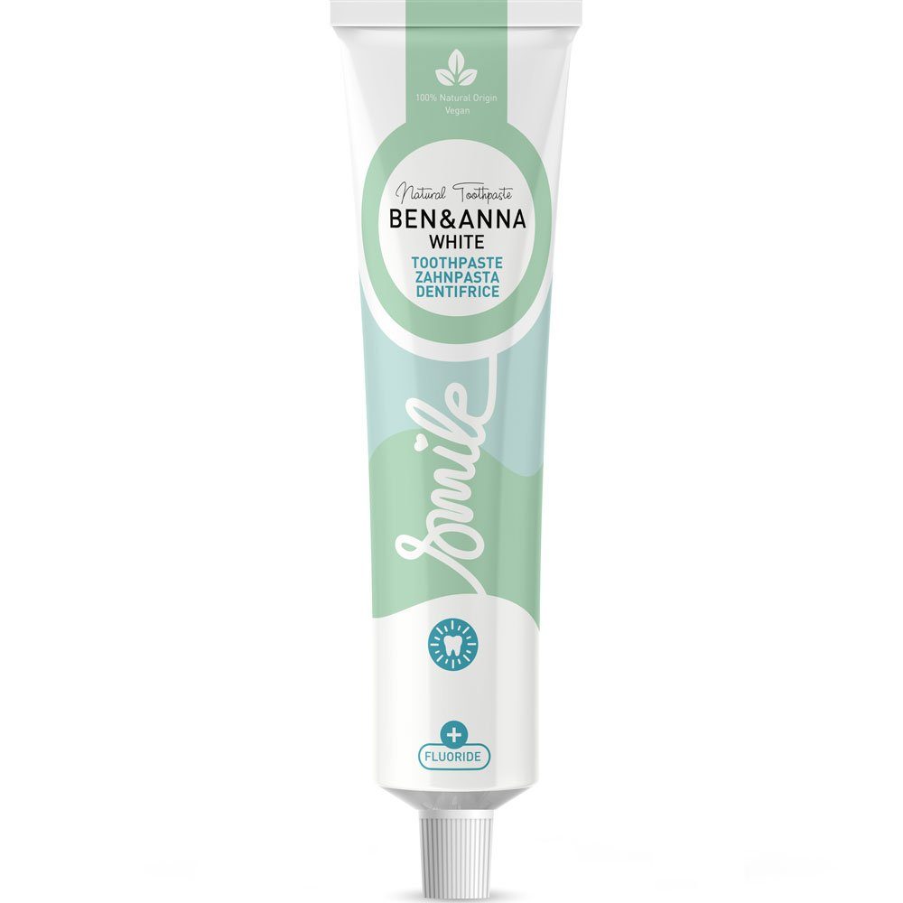 Ben & Anna Zahnpasta Toothpaste White, Weiß, 75 ml