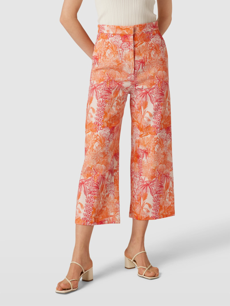 Hose mit Allover-Muster Modell 'CALERNO' in rot