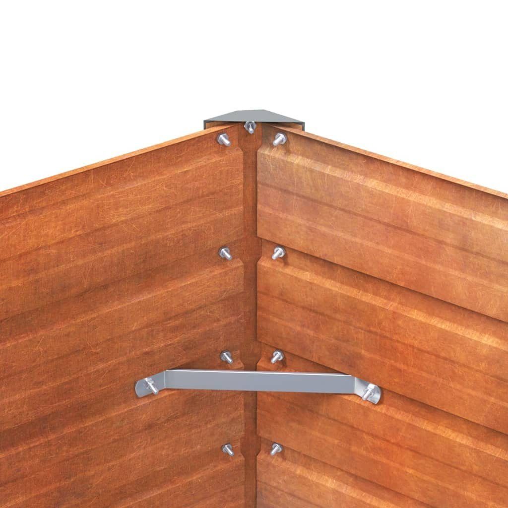 vidaXL Hochbeet Hochbeet Rostig 129x129x45 cm Cortenstahl (1 St)