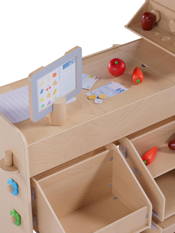 Haba Kaufladen Rollenspiel Studio 3 in 1 – Küche, Kaufladen & Werkstatt in bunt günstig kaufen onesize