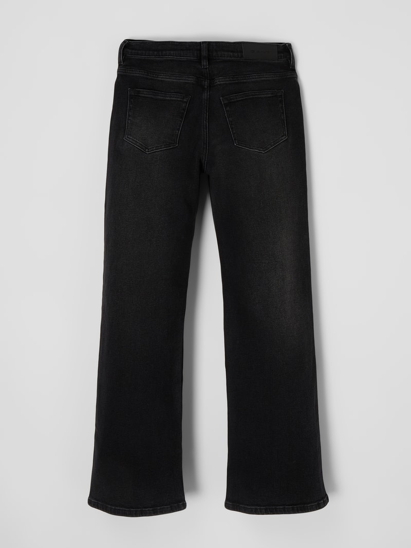 Straight Fit Jeans mit Stretch-Anteil in schwarz