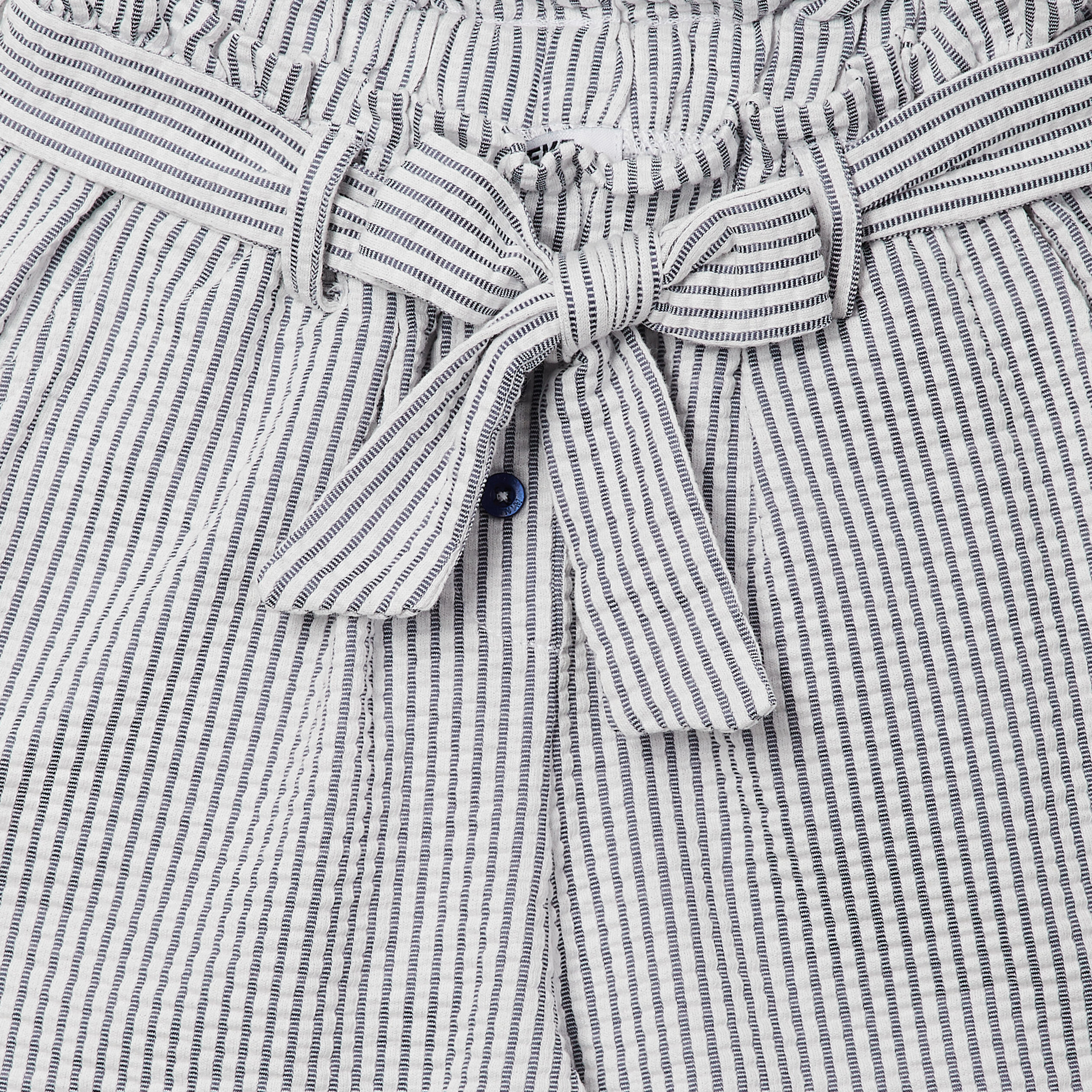 Short slouchy ceinturé taille élastiquée bleu marine fille | La Halle
