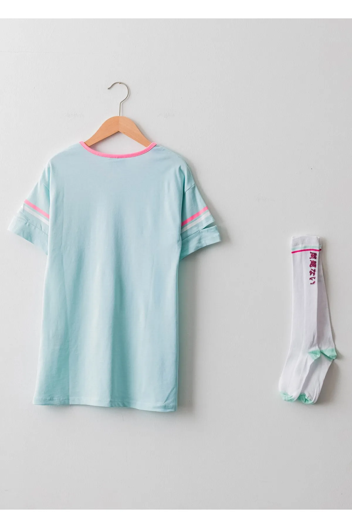 LC Waikiki  Pastellblaues FVQ-Kleid für Mädchen