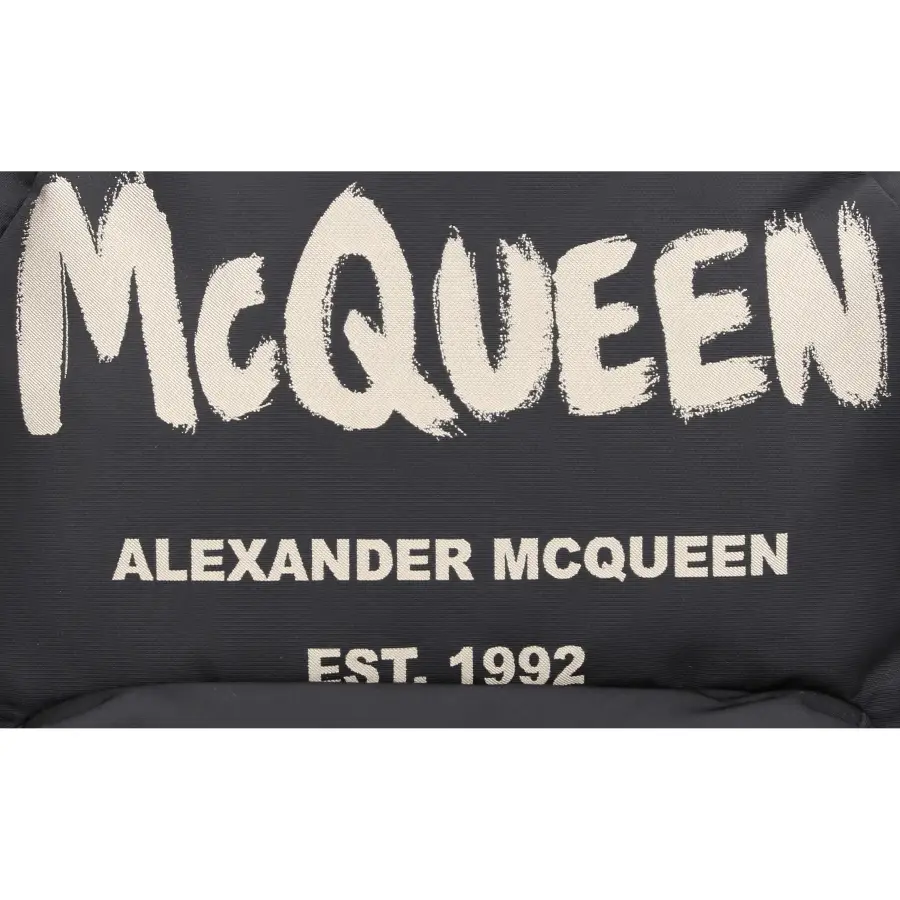 Alexander McQueen - Rucksack GRAFFITI Baumwolle - schwarz
