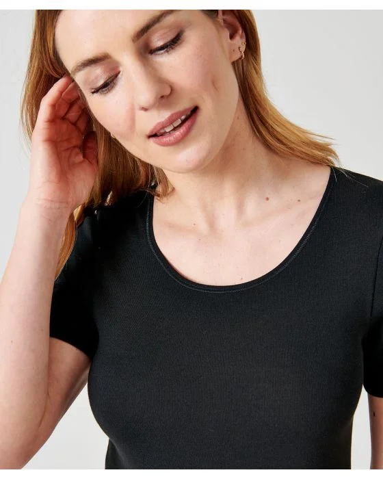 T-shirt manches courtes fine côte Thermolactyl