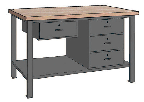 Banc de lucru Contimac 770166 WP 106 S/AB 1500X700X890