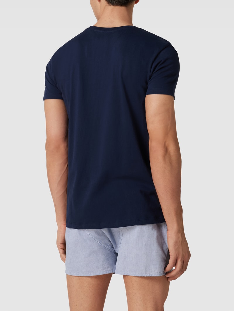 T-Shirt mit Logo-Print im 2er-Pack in dunkelblau