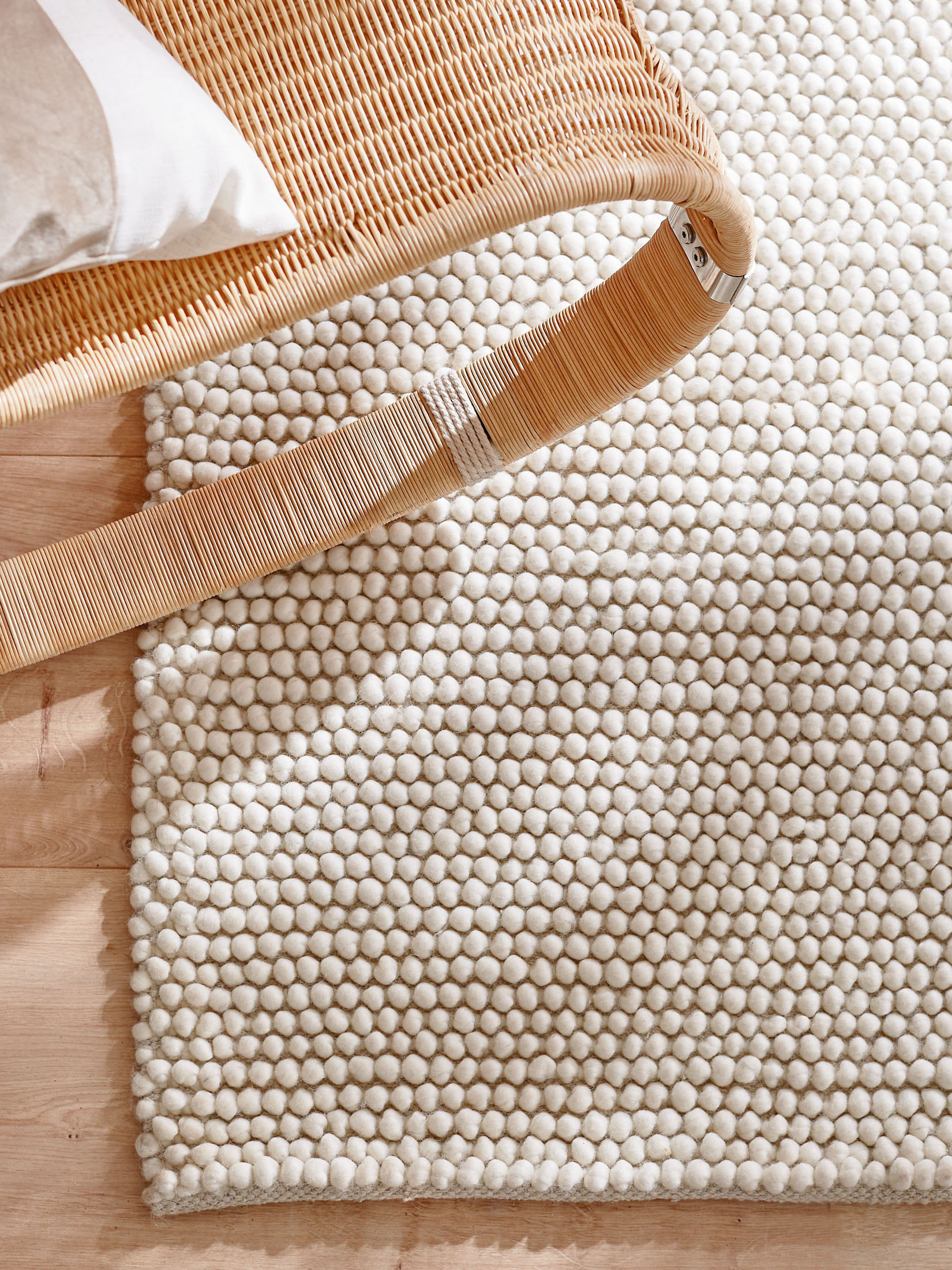 Malmby Woll-Teppich, Vanity White