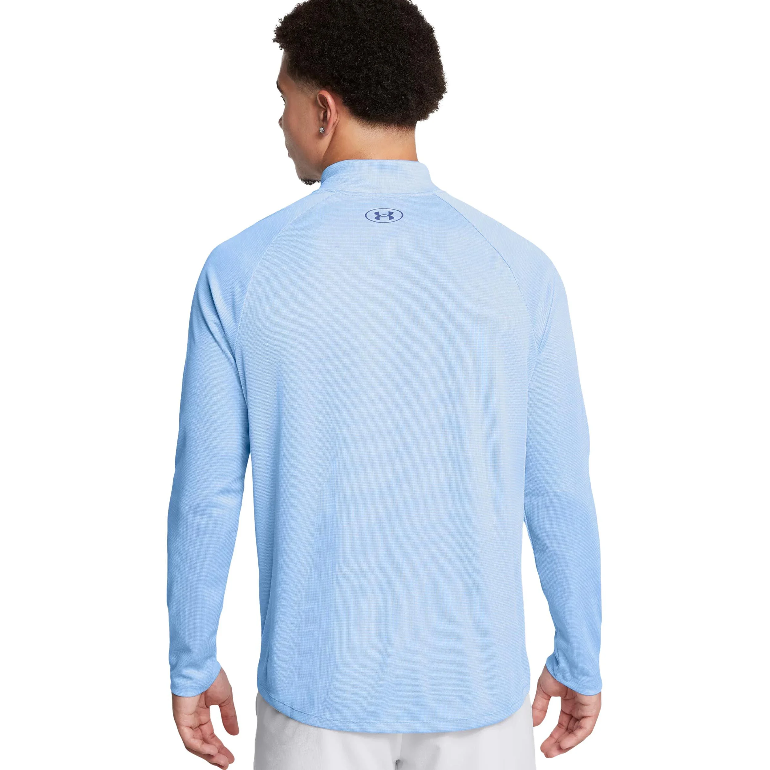 Tech Textured 1/2 Zip Longsleeve Herren - Hellblau