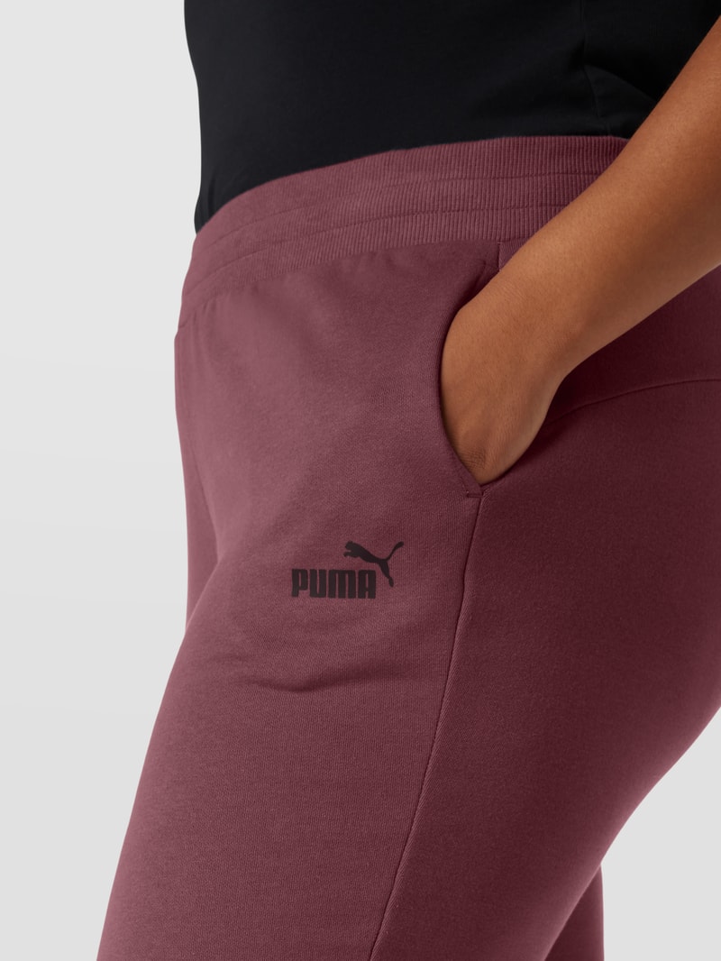 PLUS SIZE Sweatpants mit Label-Print in altrosa