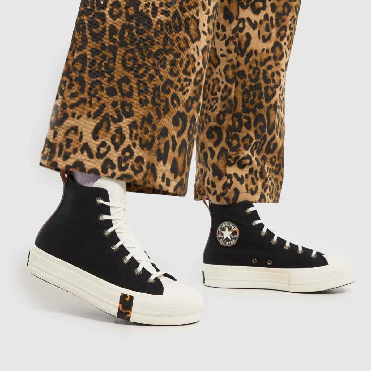 Converse All Star Lift Hi cipők fekete és barna színben