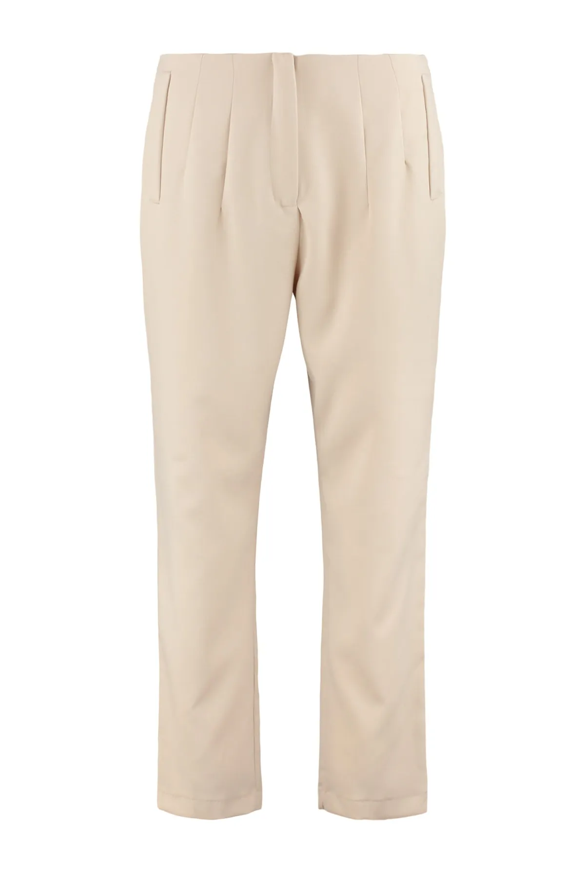 Trendyol Curve  Beige Zigarettenhose aus Webstoff TBBAW23AR00015
