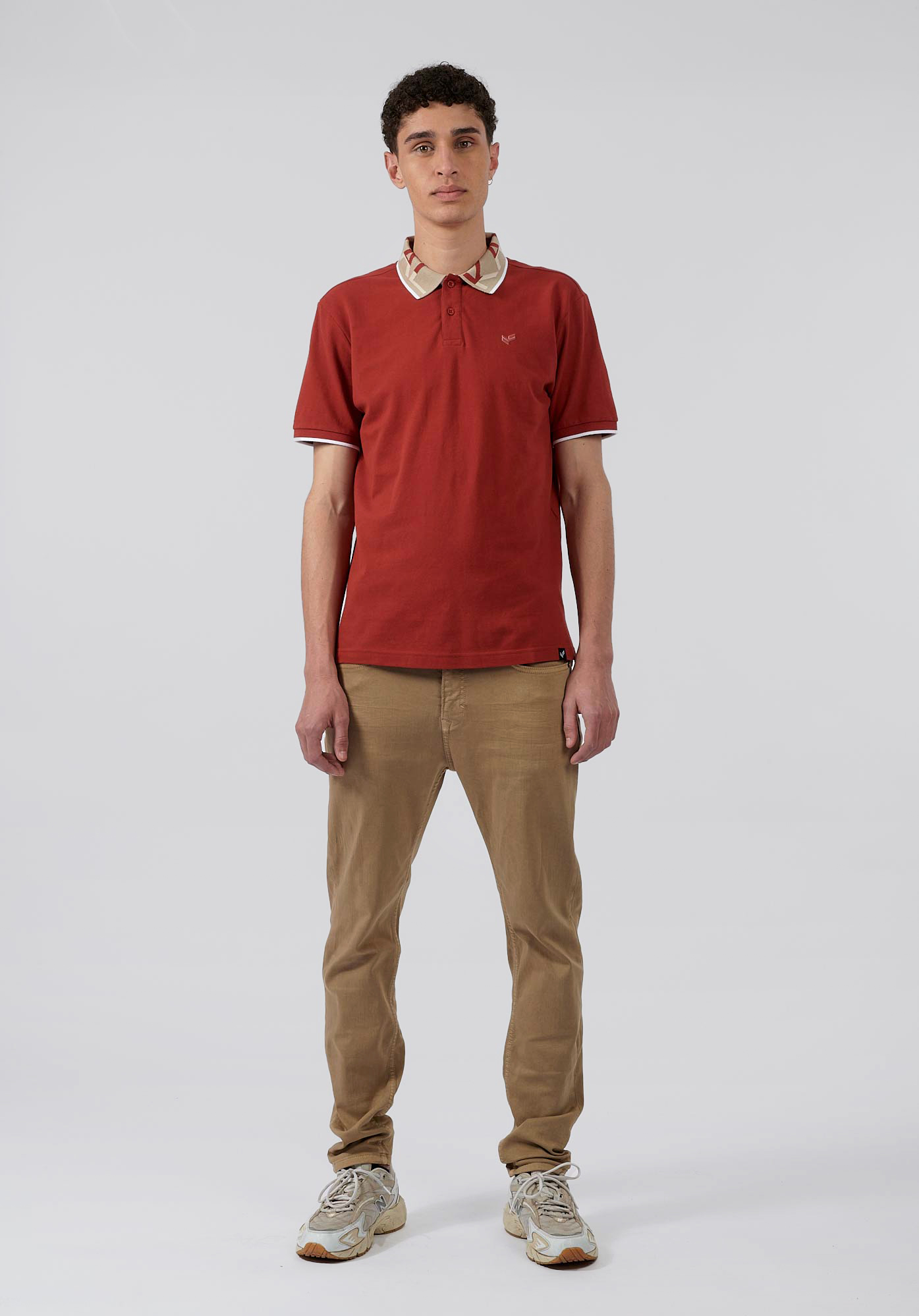 NOAH   Polo bordeaux homme 100% coton