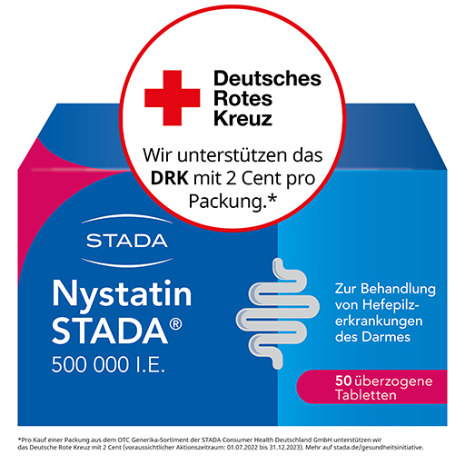 NYSTATIN STADA 500.000 I.E. überzogene Tab.  50 St  Tabletten, überzogen