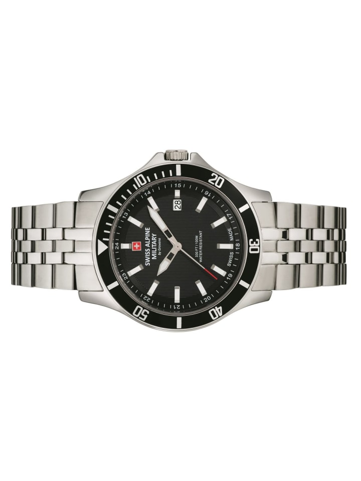 Swiss Military Quarzuhr 7022.1137SAM in Silber günstig kaufen onesize