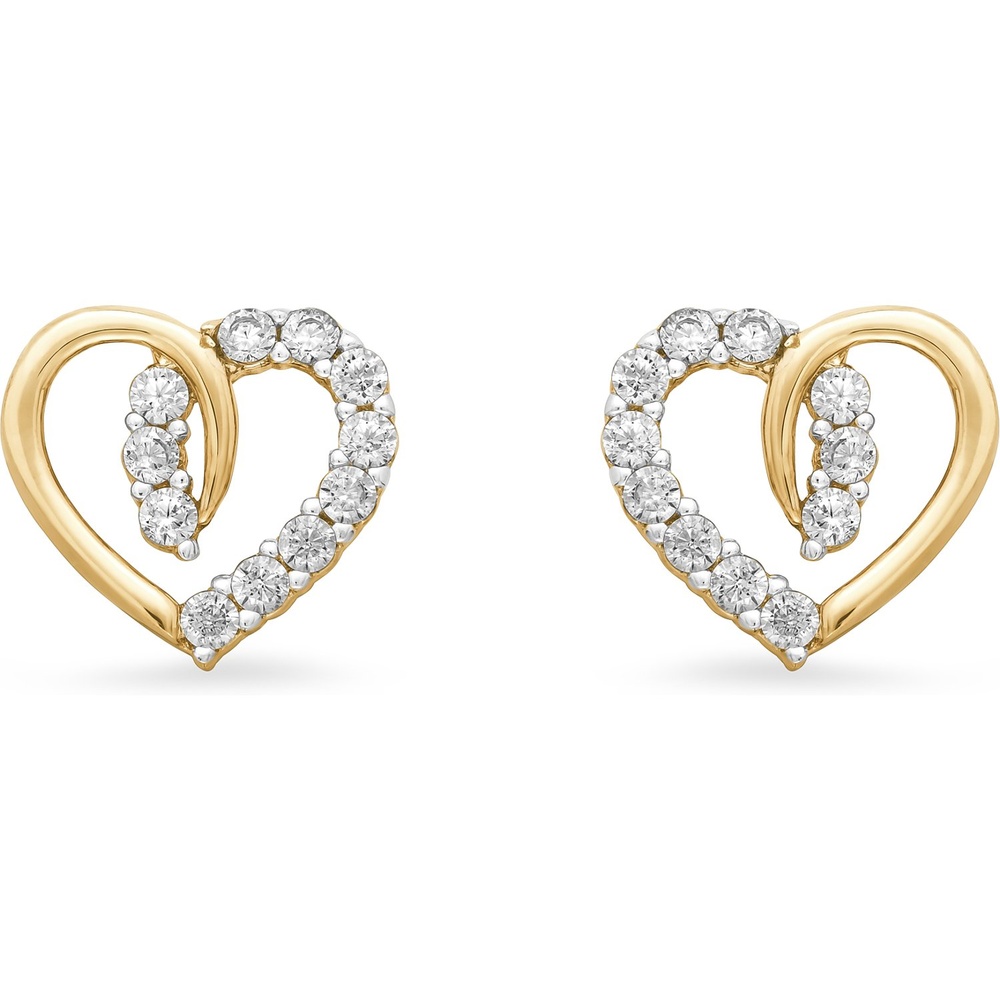 FAVS Boucles d'oreilles à fermoir à poussette 585 Or jaune Boucles d'oreilles