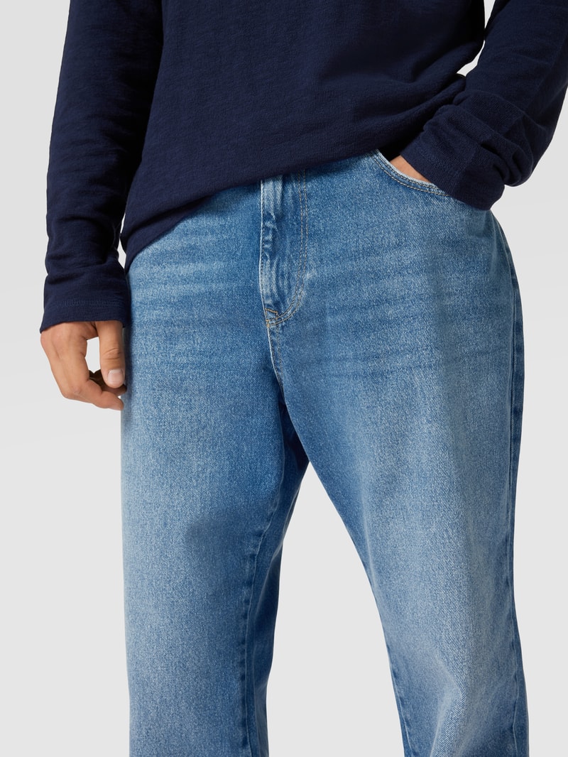Baggy Fit Jeans mit Brand-Detail in blau