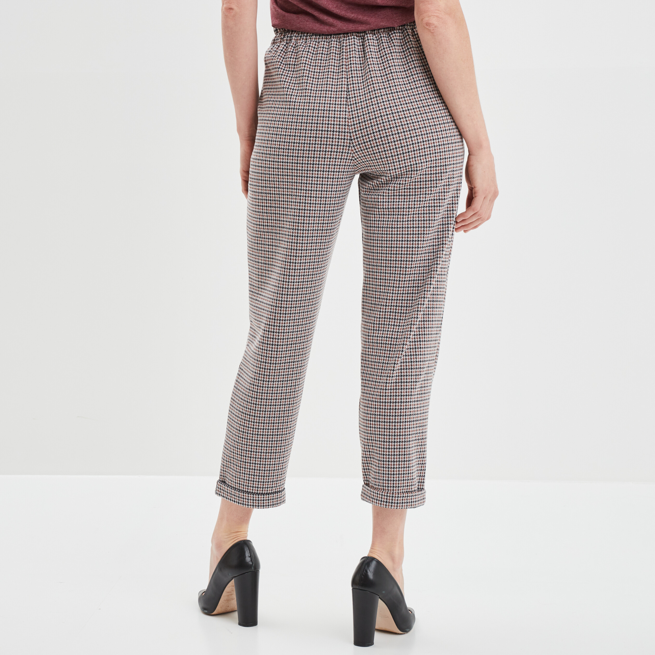 Pantalon tregging taille élastiquée ecru femme | La Halle