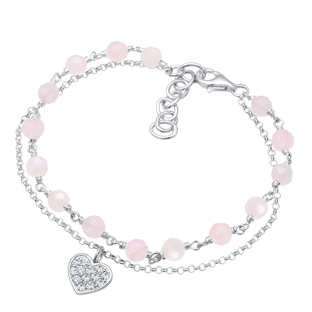Elli Elli Bracelet Herz Kugel Kristalle 925 Silber Bracelet